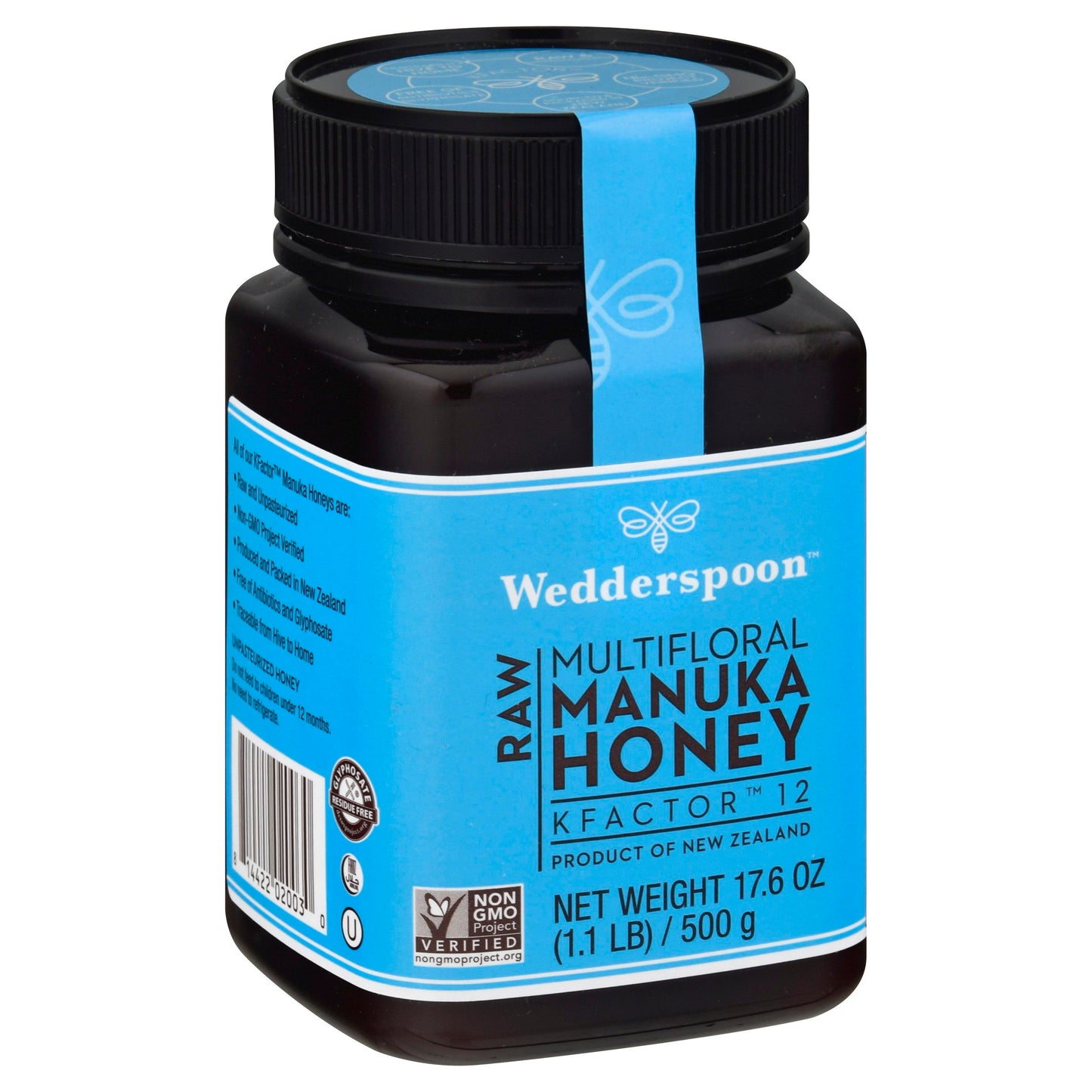 Wedderspoon Honey Raw Manuka Kfactor 12 17.6 oz (Pack of 6)