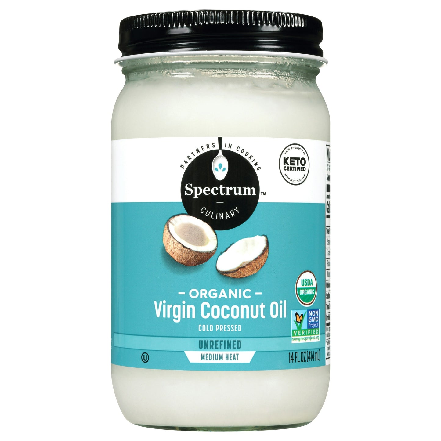 Spectrum Naturals Oil Coconut Unrefined Organic 14 FO (Pack of 6)