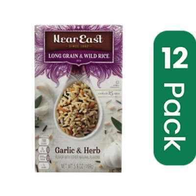 Near East Long Grain & Wild Rice - Garlic 5.9 oz (Pack of 12)