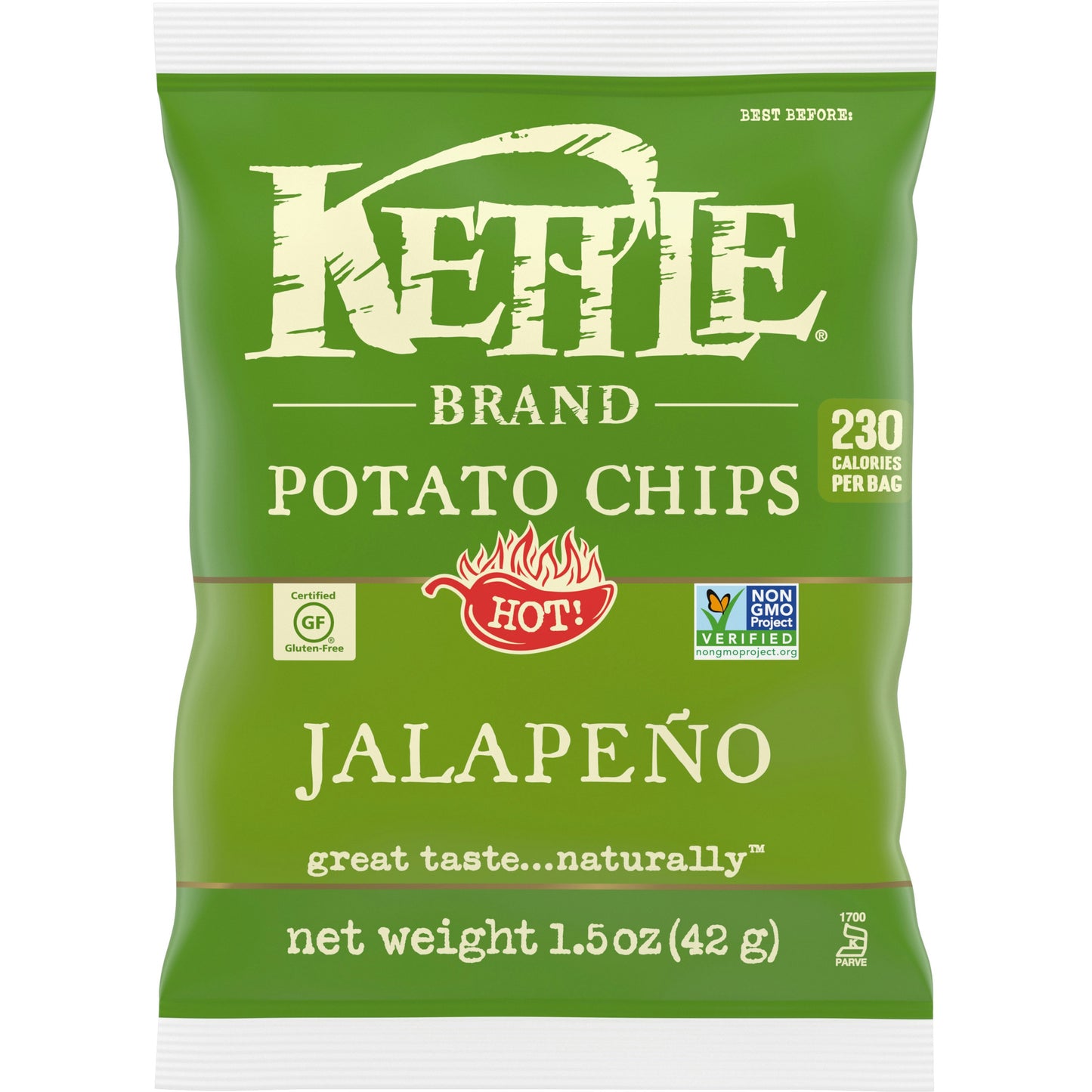 Kettle Foods Chip Potato Jalapeno 1.5 oz (Pack of 24)