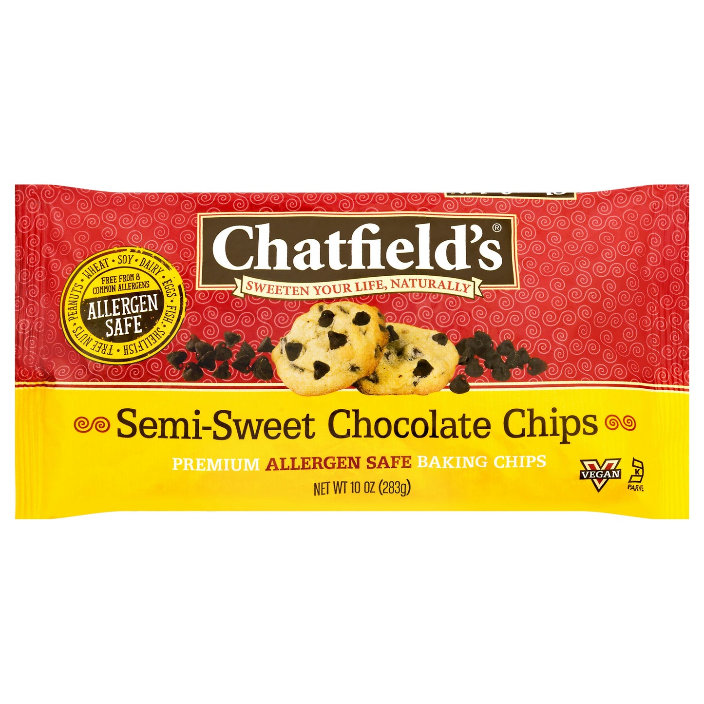 Chatfields Chocolate Chip Semi Sweet Chocolate 10 oz (Pack of 12)