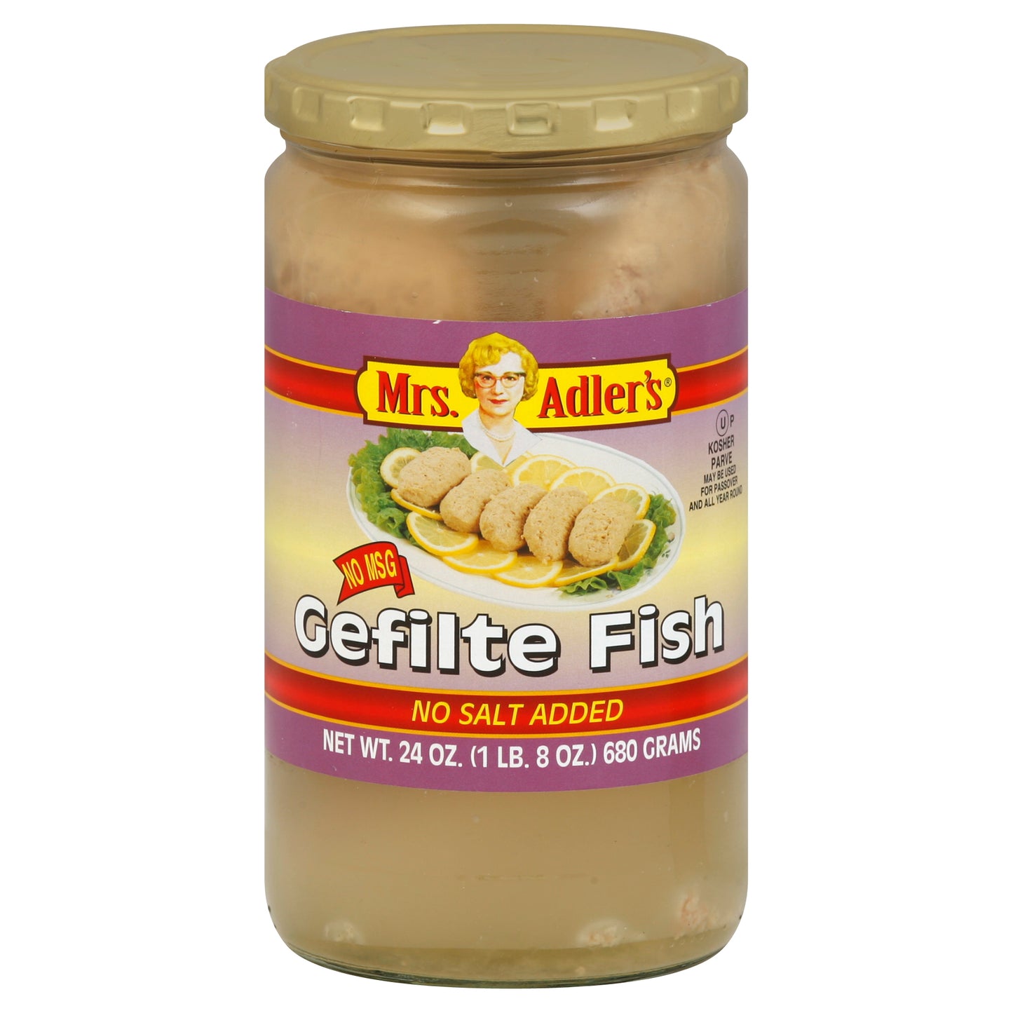 Mrs Adlers Fish Gefitle No salt 24 Oz (Pack Of 12)