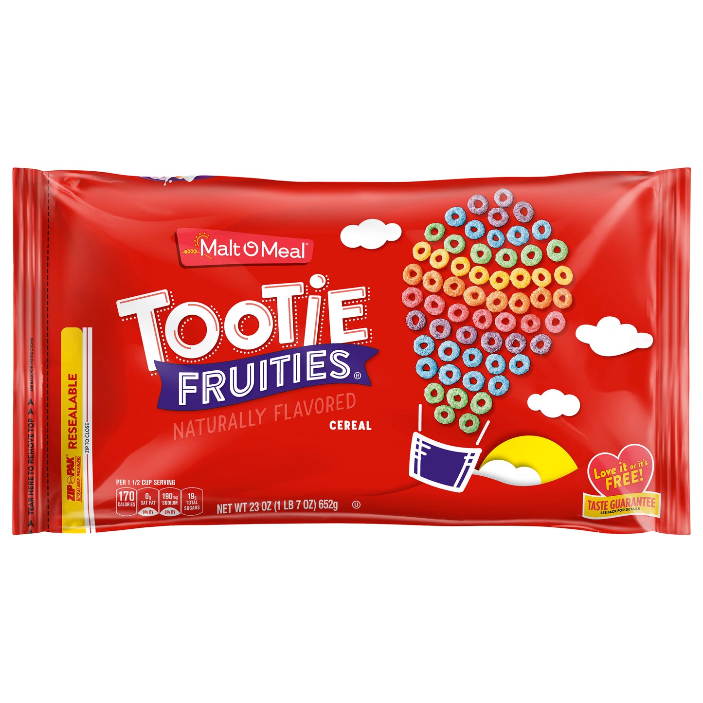 Mom Family Size Bag Cereal RTE Tootie Fruitie 23 Oz Pack of 8