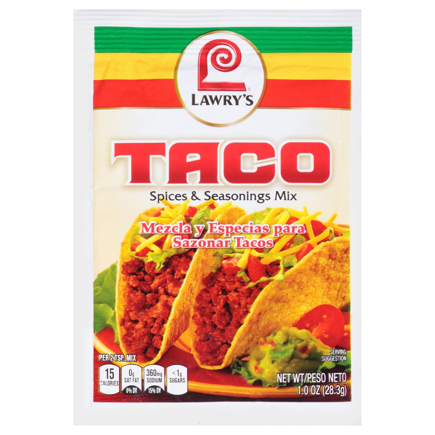 Lawrys Mix Seasoning Taco 1 oz (Pack Of 12)