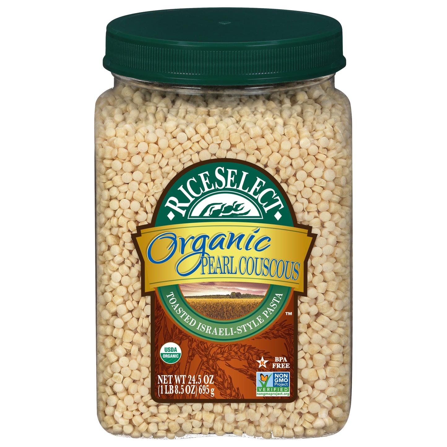 Riceselect Couscous Pearl Plain Organic 24.5 oz (Pack Of 4)