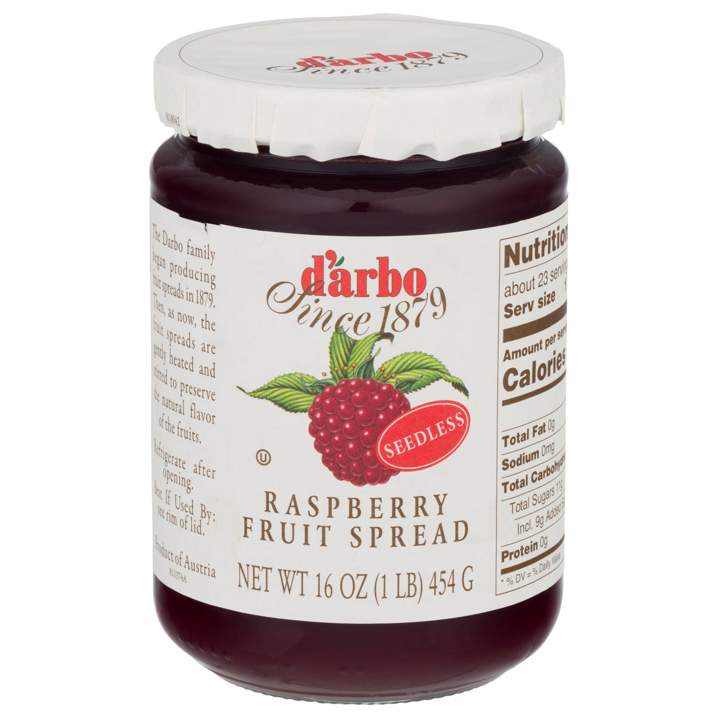 Darbo Spread Raspberry Seedless 16 Oz (Pack Of 6)