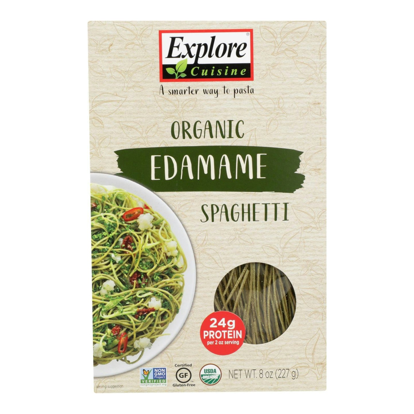 Explore Cuisine Organic Edamame Spaghetti - Edamame Spaghetti 8 oz (Pack of 6)