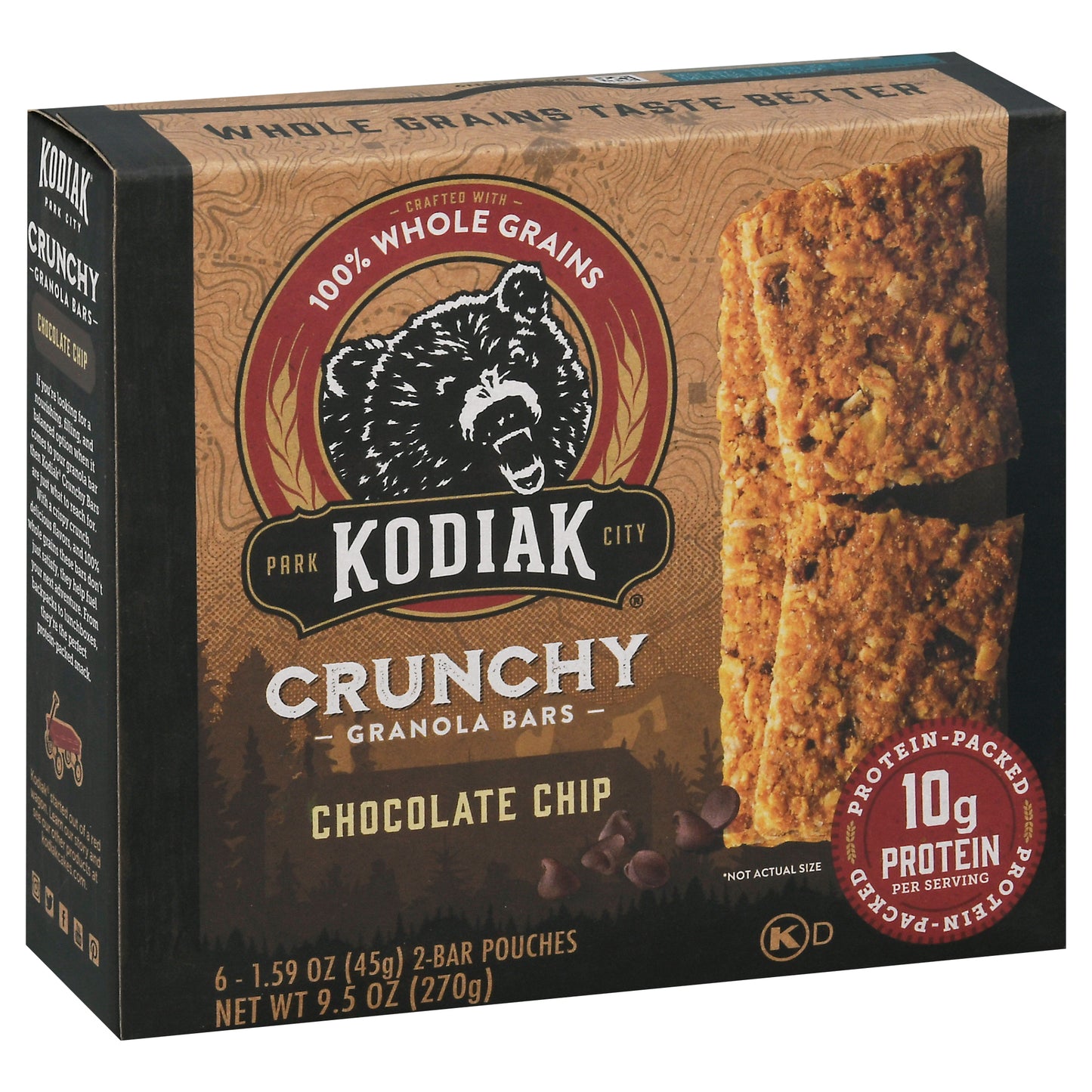 Kodiak Bar Granola Chocolate Chip 9.5 oz (Pack Of 12)