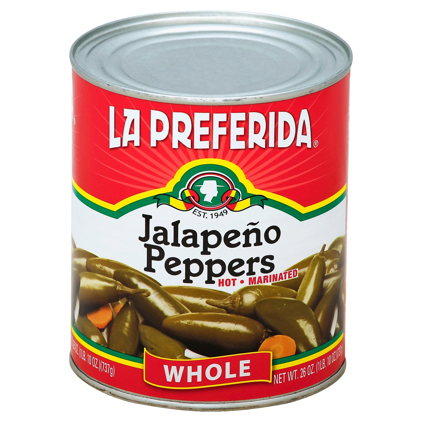 La Preferida Pepper Jalapeno Whole 26 oz (Pack Of 12)