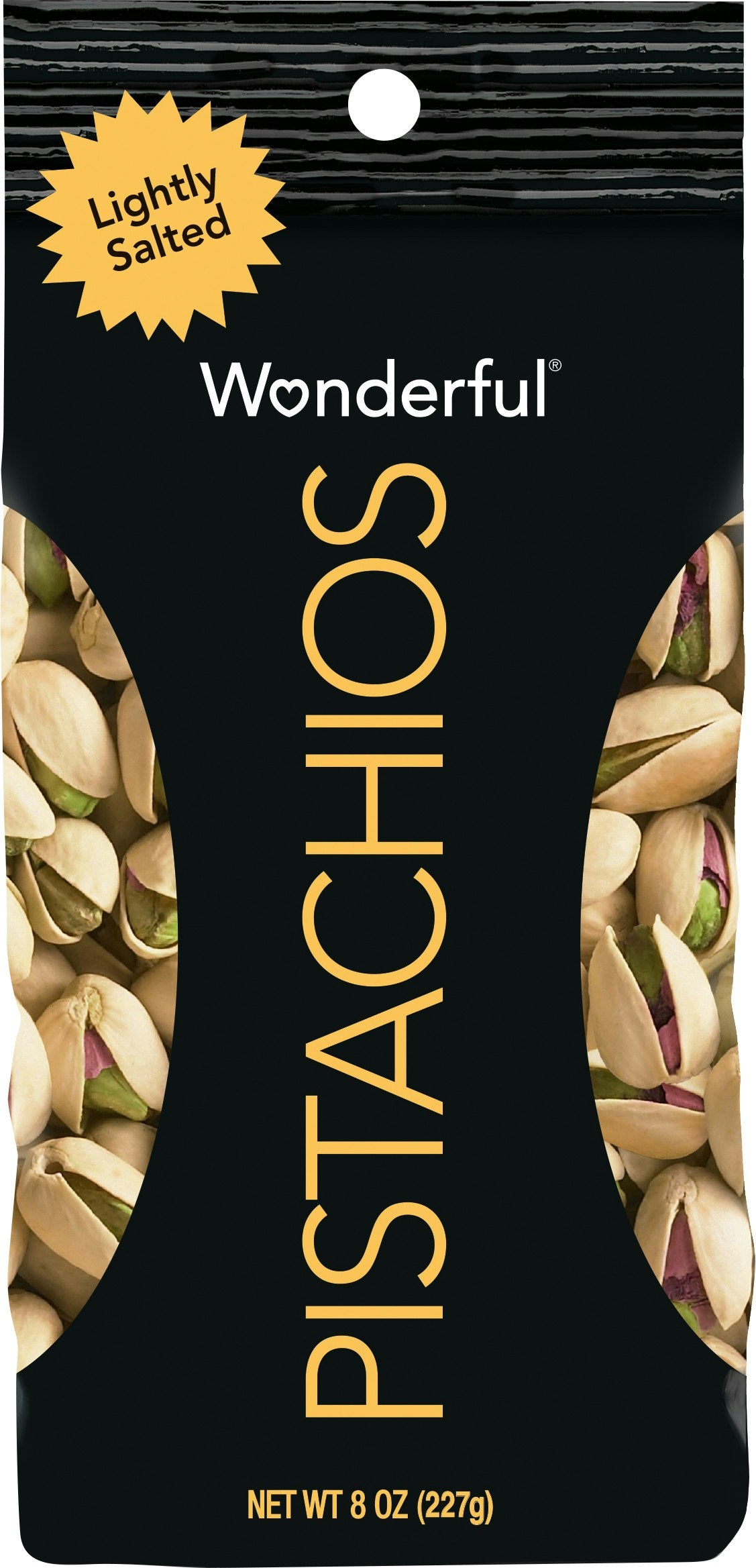 Wonderful Pistachios Pistachios Roasted Light Salt 8 oz (Pack of 25)