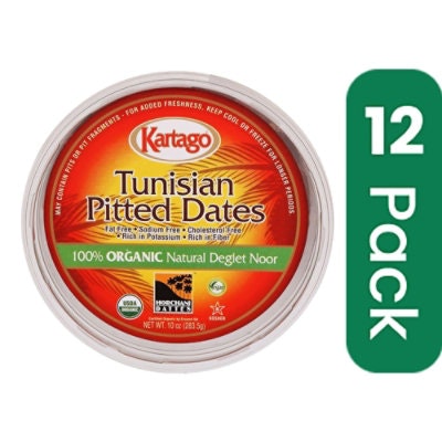 Kartago Tunisian Pitted Dates - 10 Ounce (Pack of 12)
