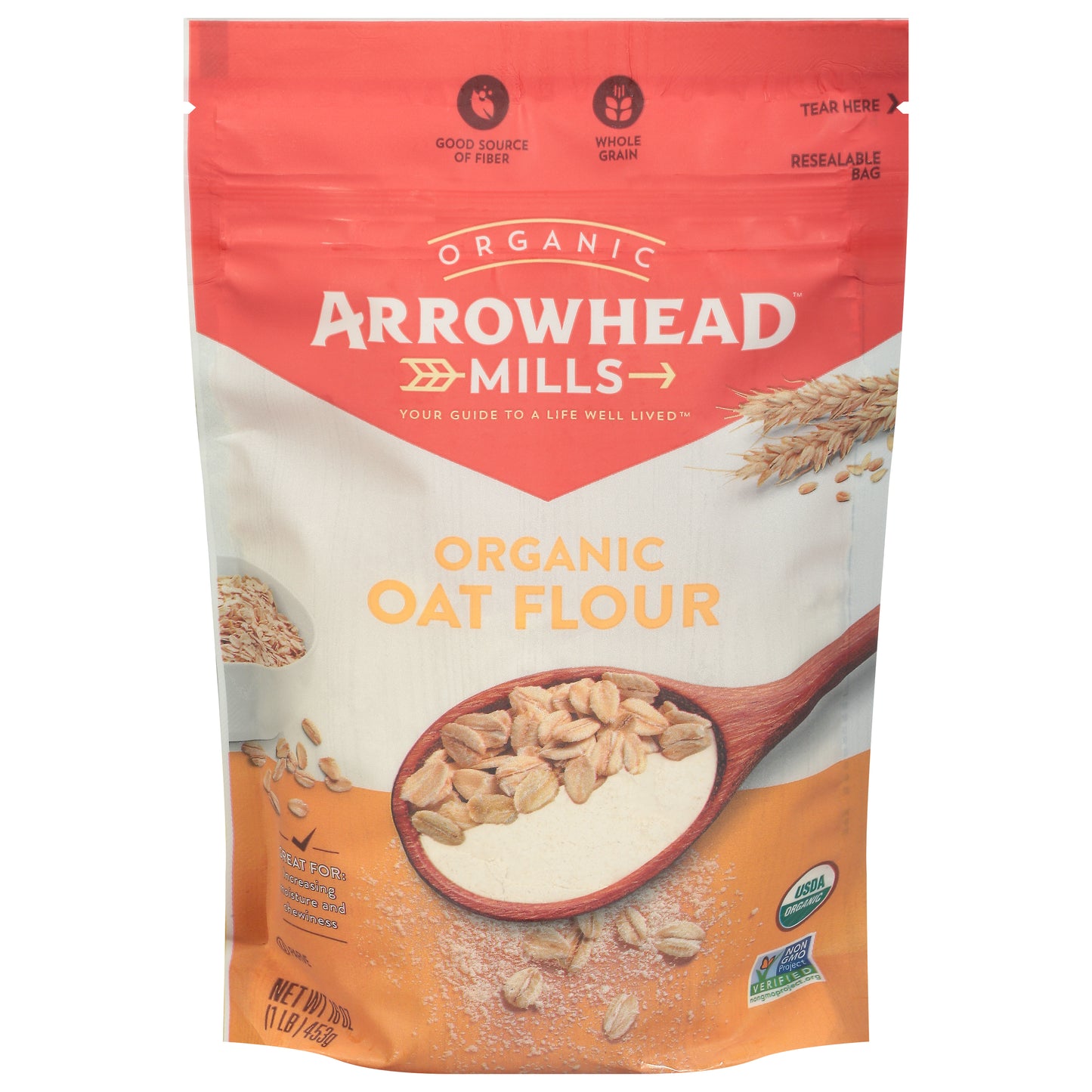 Arrowhead Mills Flour Oat Organic 16 oz (Pack Of 6)