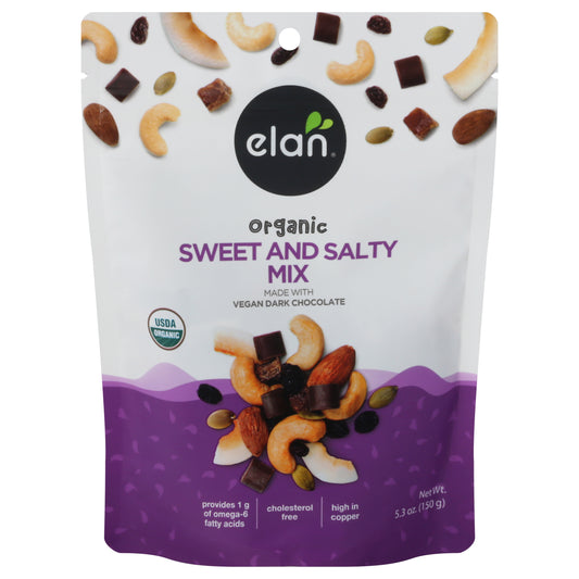 Elan Nut Sweet and Salty Mix Orga 5.3 Oz (Pack Of 8)
