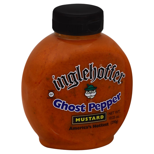 Inglehoffer Mustard Ghost Pepper Squeeze 10.25 oz (Pack Of 6)