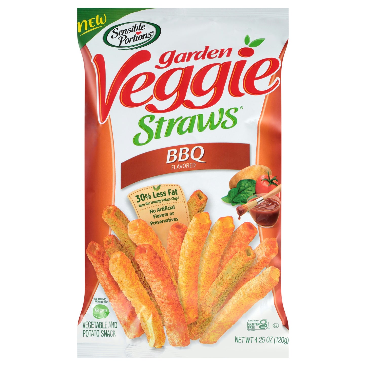 Sensible Portions Straw Veggie Barbeque 4.25 oz (Pack of 12)
