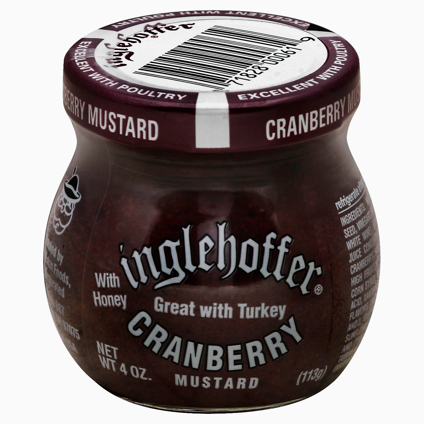 Inglehoffer Mustard Cranberry 4 oz (Pack Of 12)