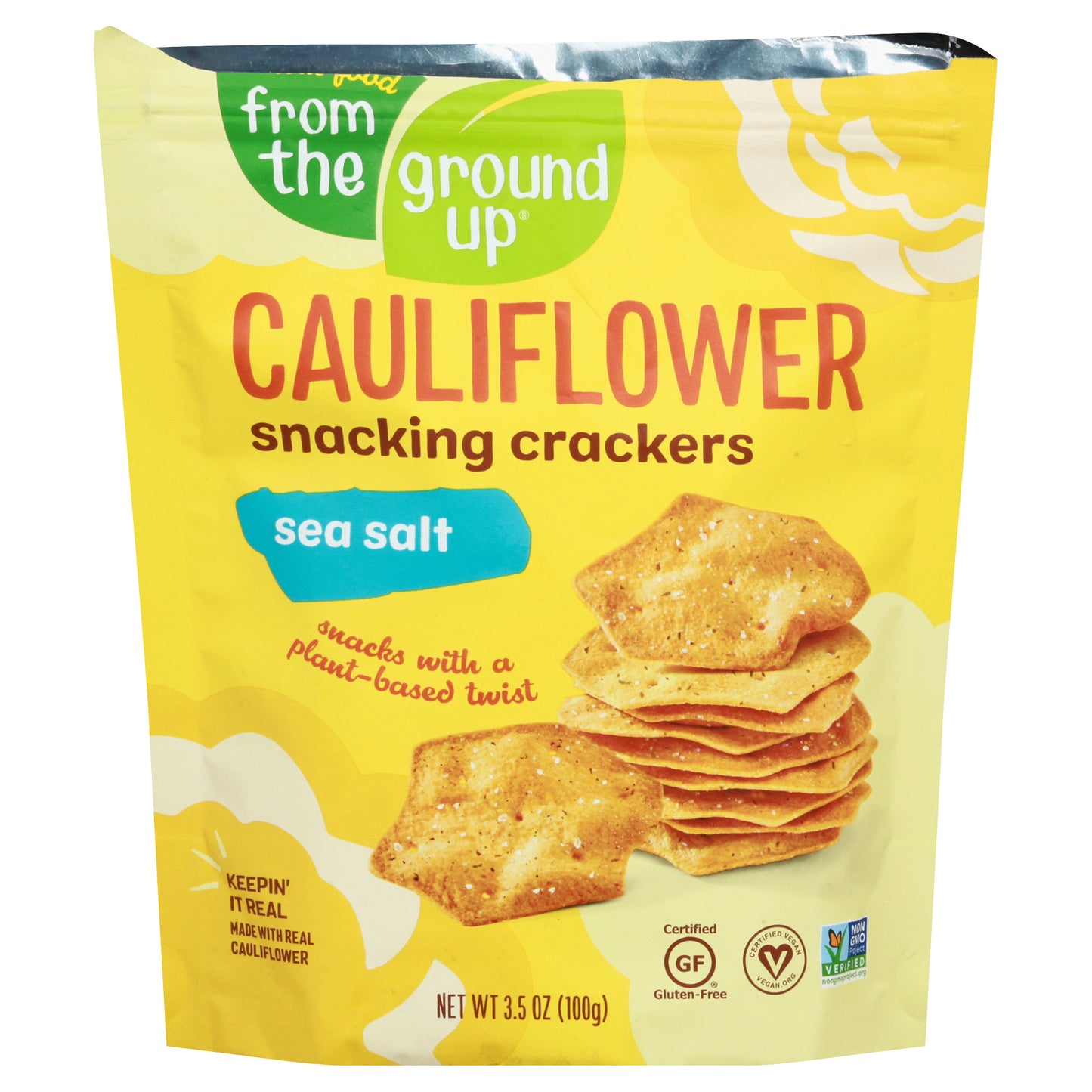 From The Ground Up Cracker Caul Snack Sea Salt 3.5 oz (Pack Of 6)