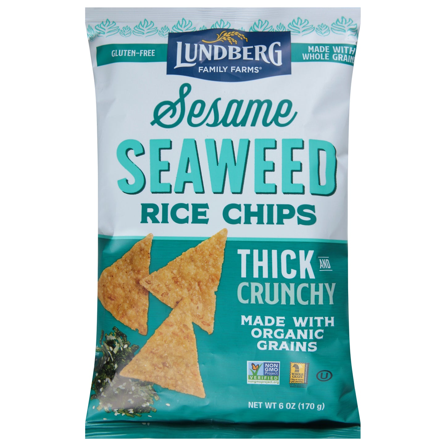 Lundberg Chip Rice Sesame Seaweed Organic 6 oz (Pack Of 12)
