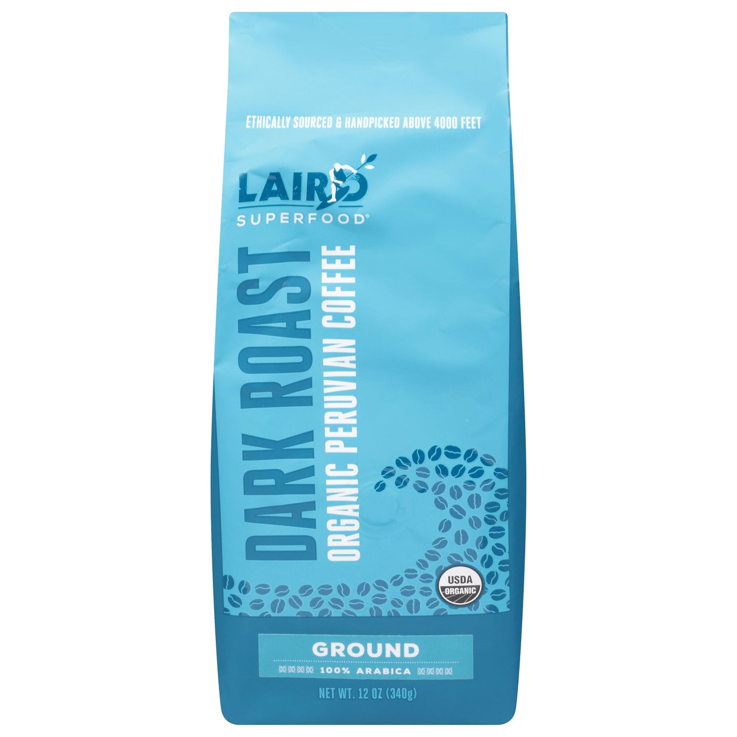 Laird Superfood Coffee Ground Dark Roasted Organic 12 Oz Pack of 6