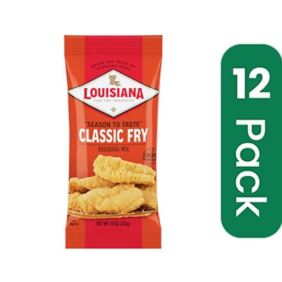 Louisiana Fish Fry Mix Classic Fry Breading 10 oz (Pack of 12)