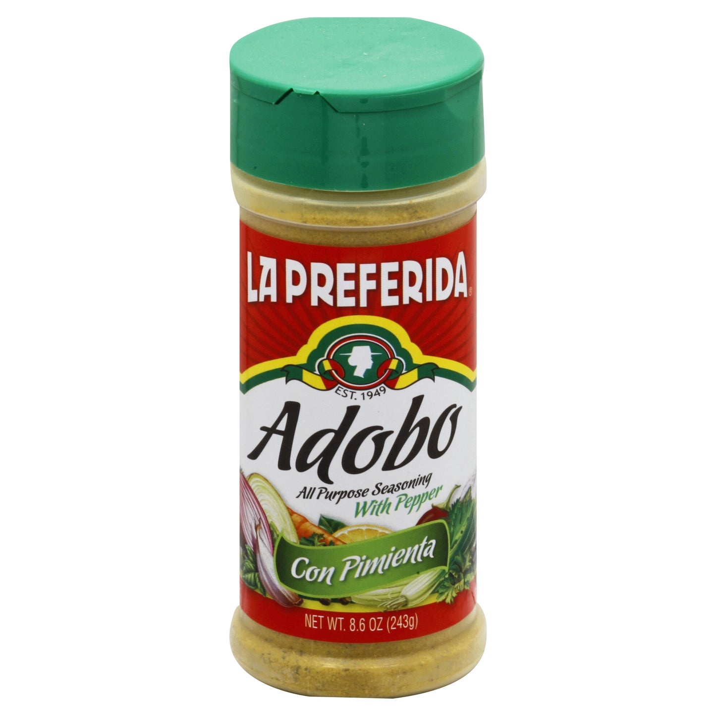 La Preferida Seasoning Adobo Con Pimienta 8 oz (Pack Of 12)