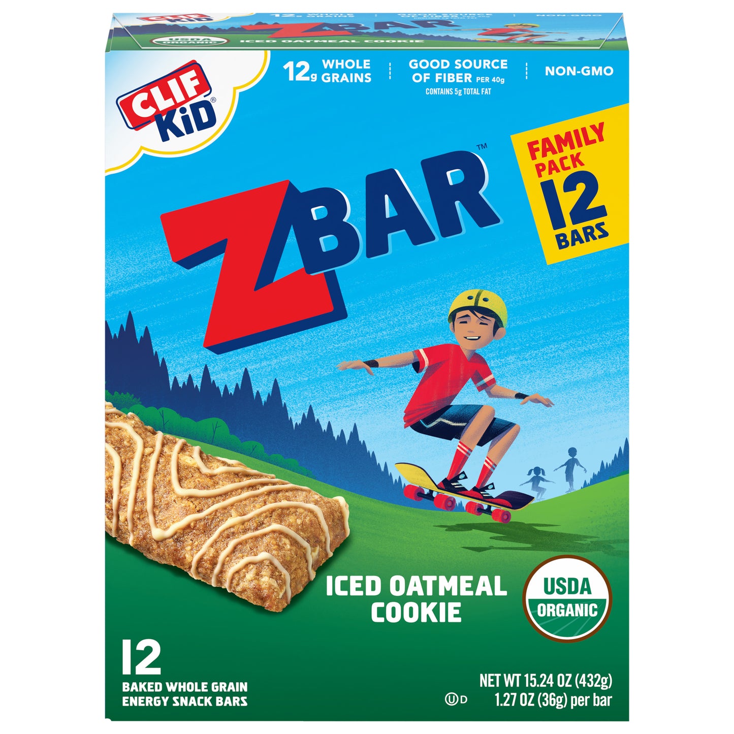Clif Kid Bar Iced Oatmeal Cookie 12Pack 15.24 Oz (Pack Of 6)