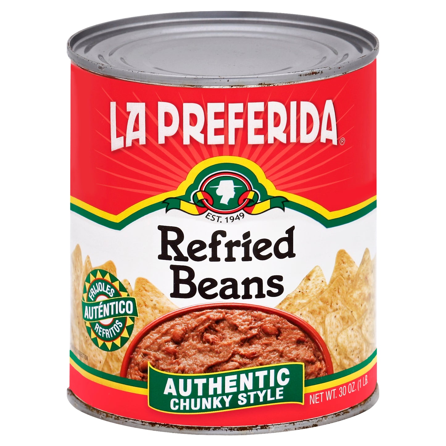La Preferida Bean Refried Authentic 30 oz (Pack Of 12)