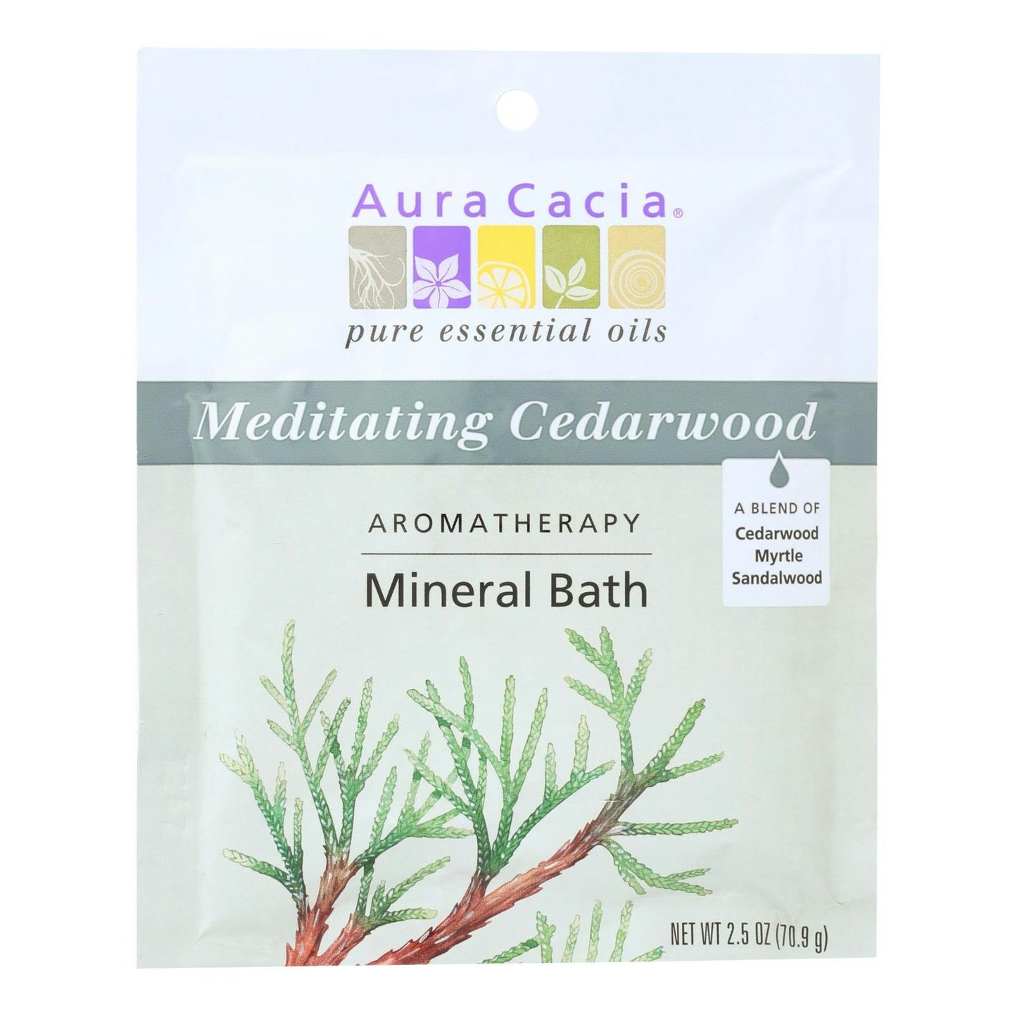 Aura Cacia - Aromatherapy Mineral Bath Meditation - 2.5 oz (Pack of 6)