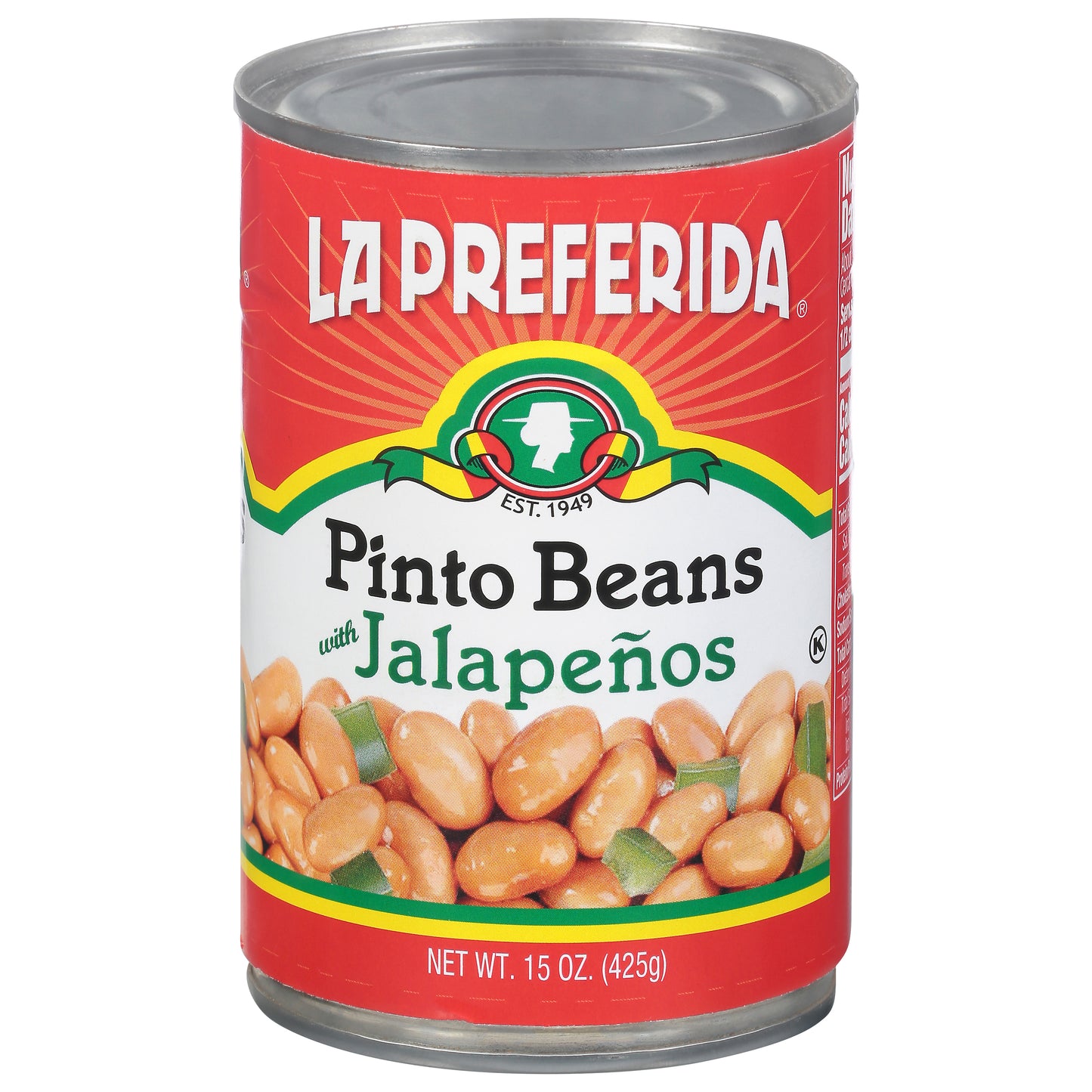 La Preferida Bean Pinto Jalapeno 15 oz (Pack Of 12)