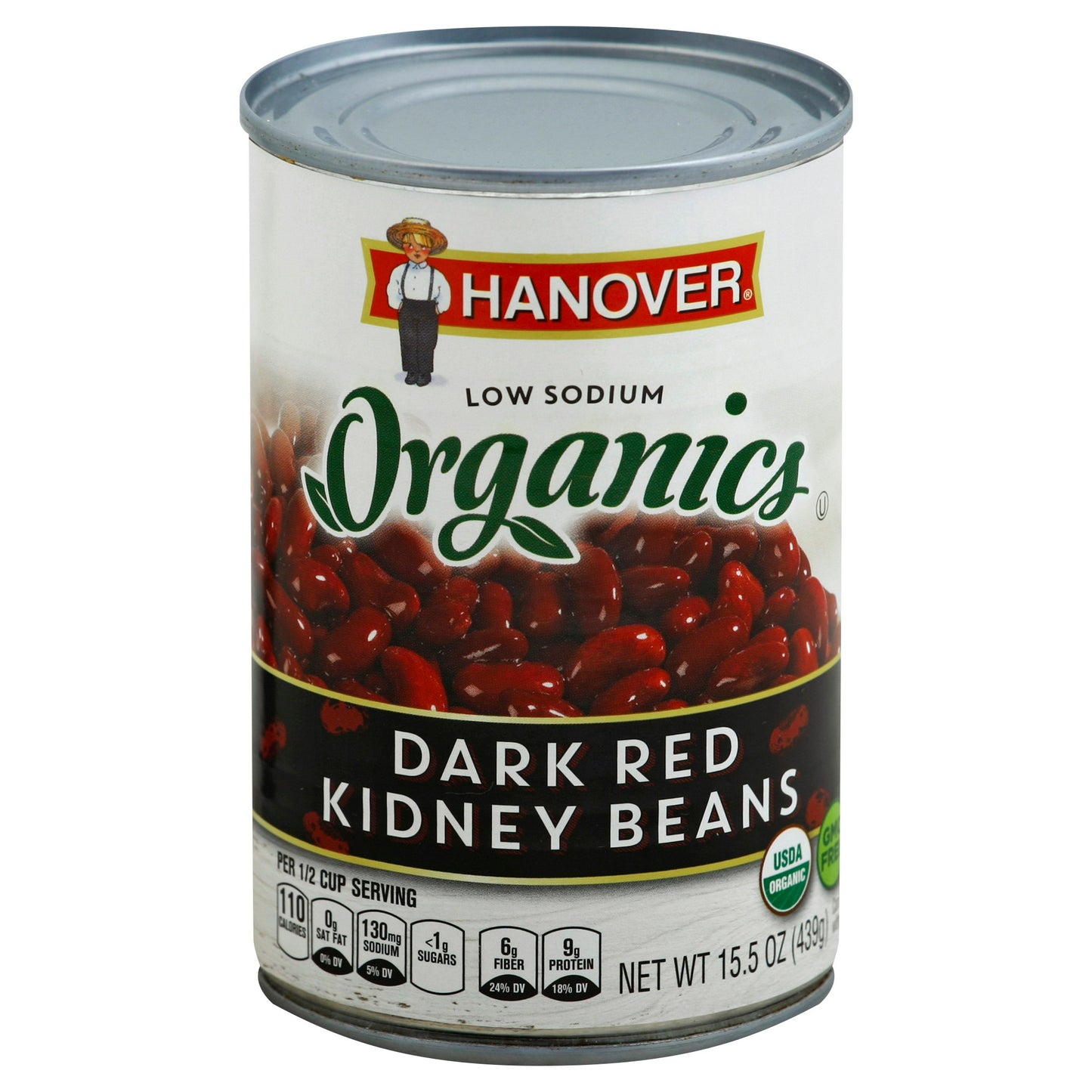 Hanover Beans Kidney Dark Low Sodium 15.5 Oz (Pack of 12)