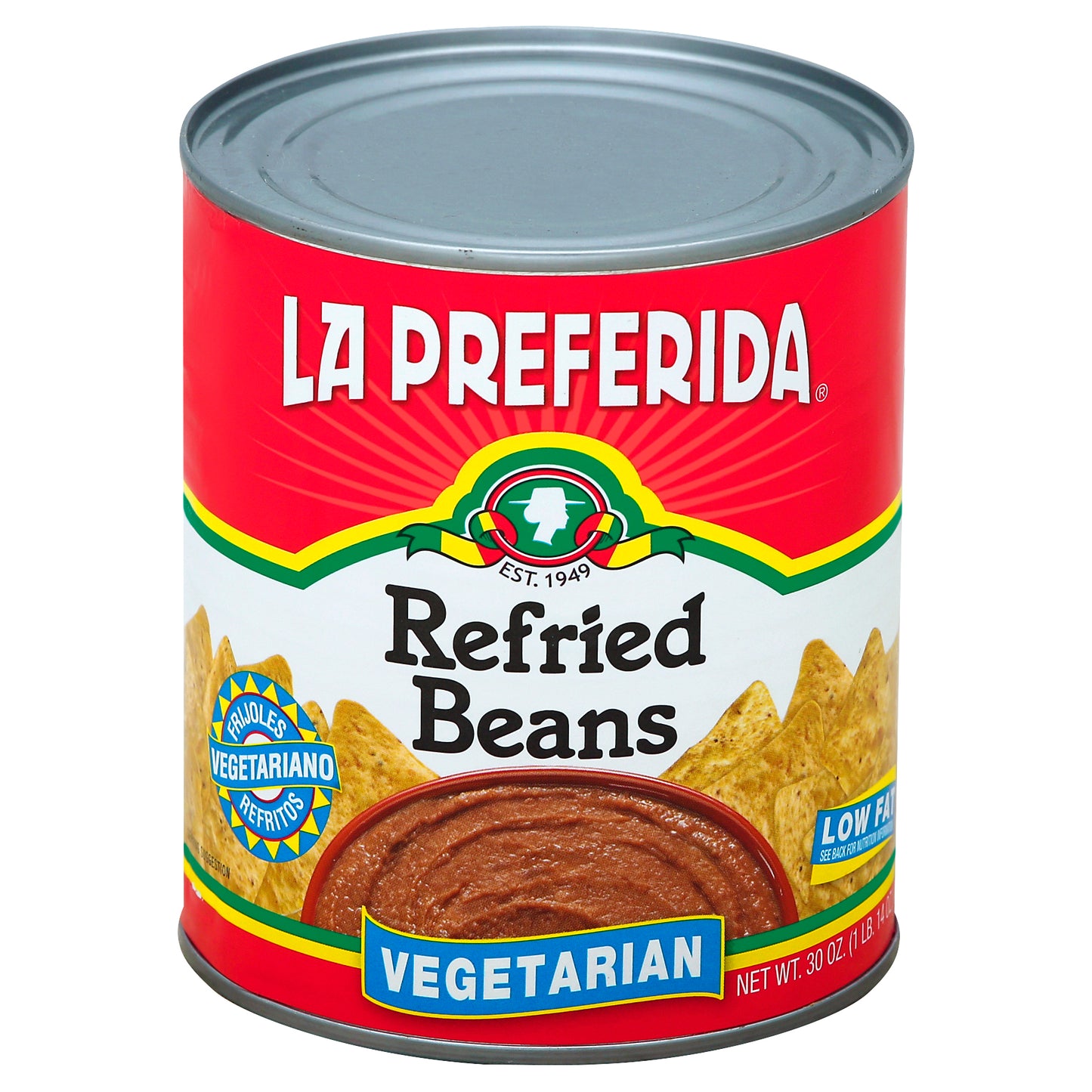 La Preferida Bean Refried Vegetarian 30 oz (Pack Of 12)