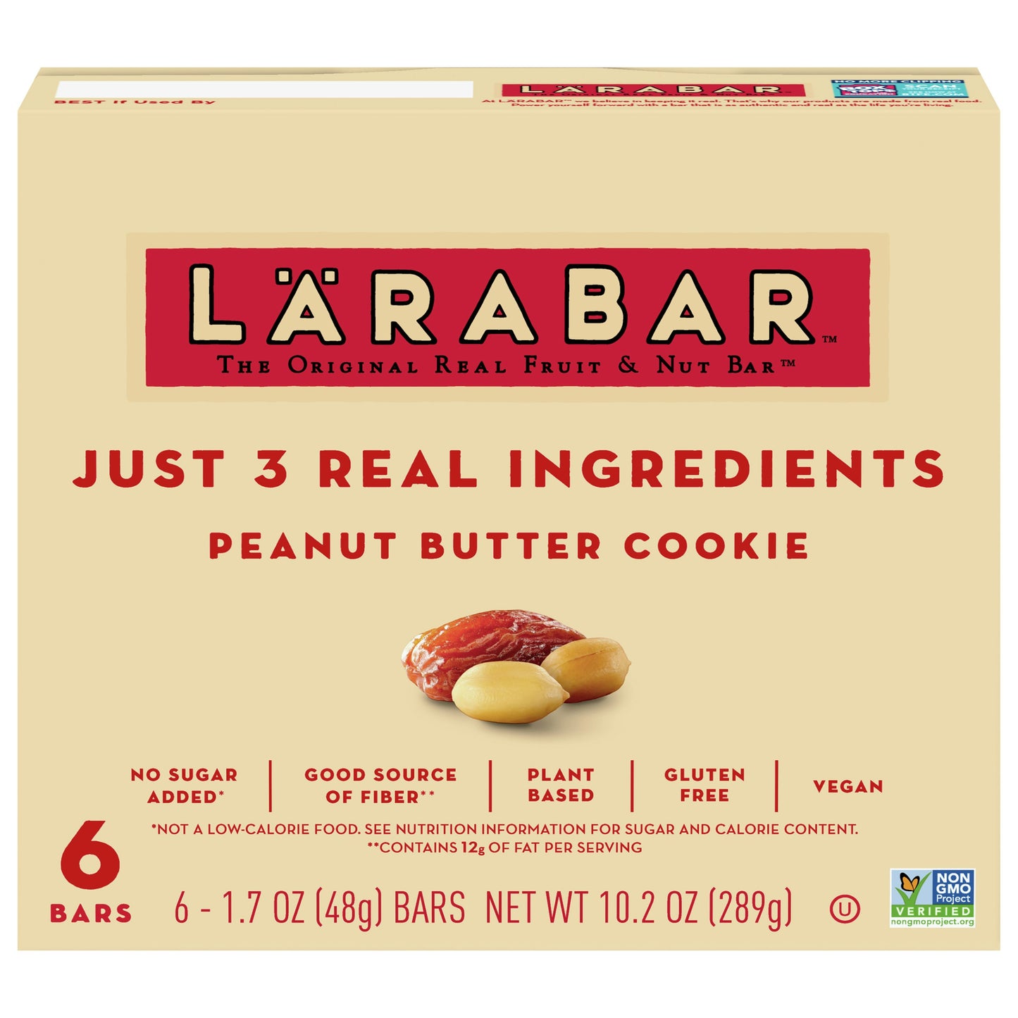 Larabar Bar Peanut Butter Cookie 6 Pieces 10.2 Oz (Pack of 8)