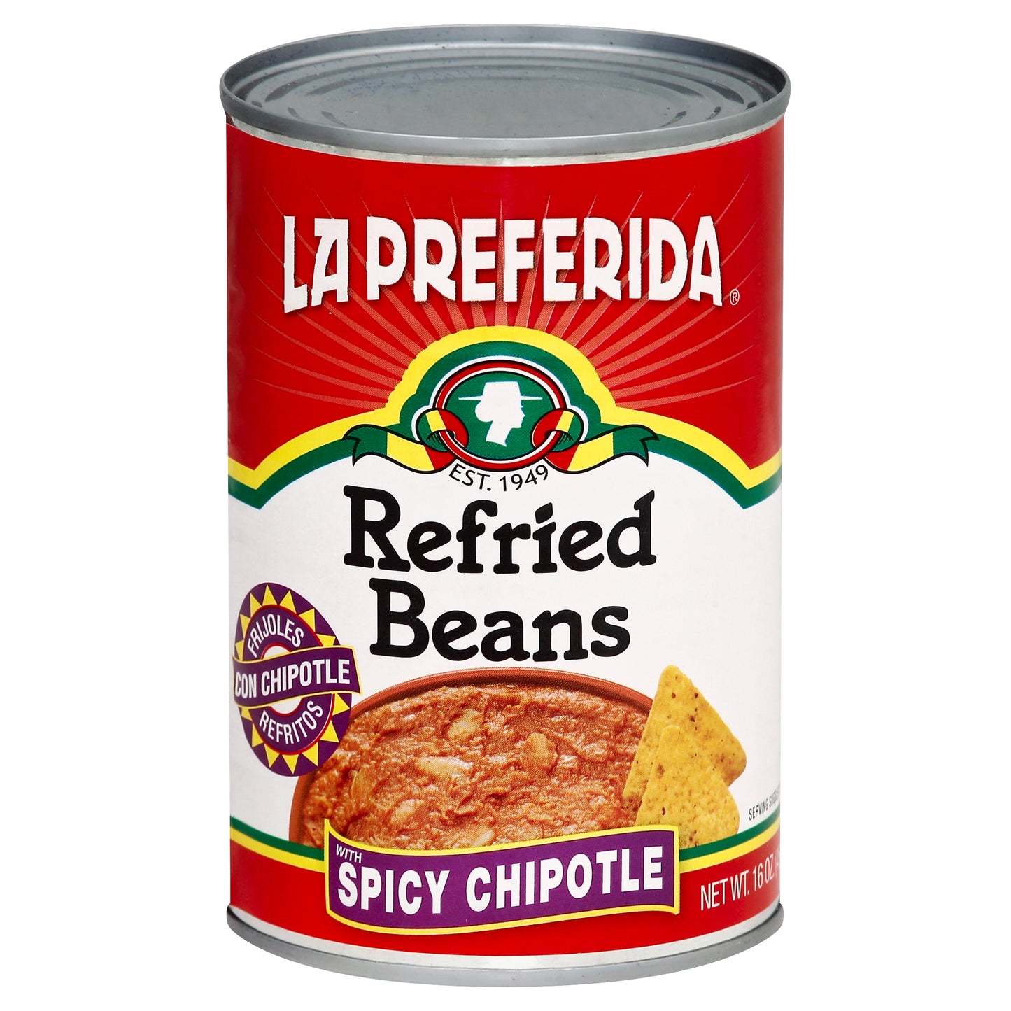 La Preferida Bean Refried Chplte 16 oz (Pack Of 12)