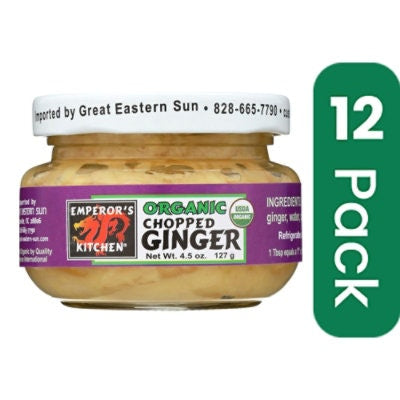 Emperors Kitchen Ginger - Organic - Chopped - 4.5 oz (Pack of 12)