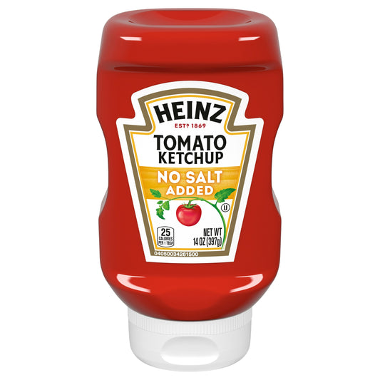 Heinz Ketchup No Salt 14 oz (Pack of 6)
