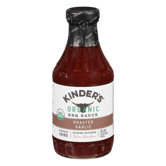 Kinders Sauce Barbeque Roasted Garlic Organic 20.5 oz (Pack Of 6)