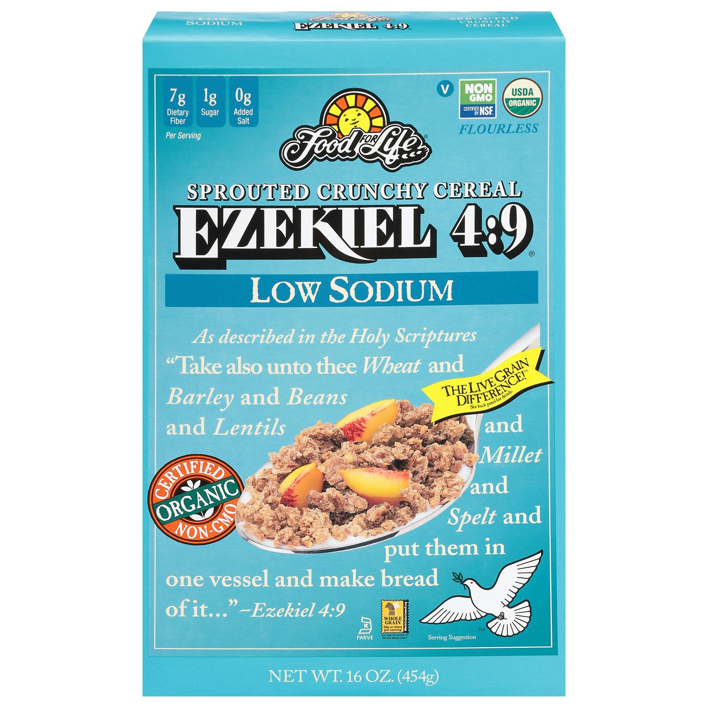 Food For Life Cereal Sprouted Crunchy Organic 16 Oz (Pack of 6)