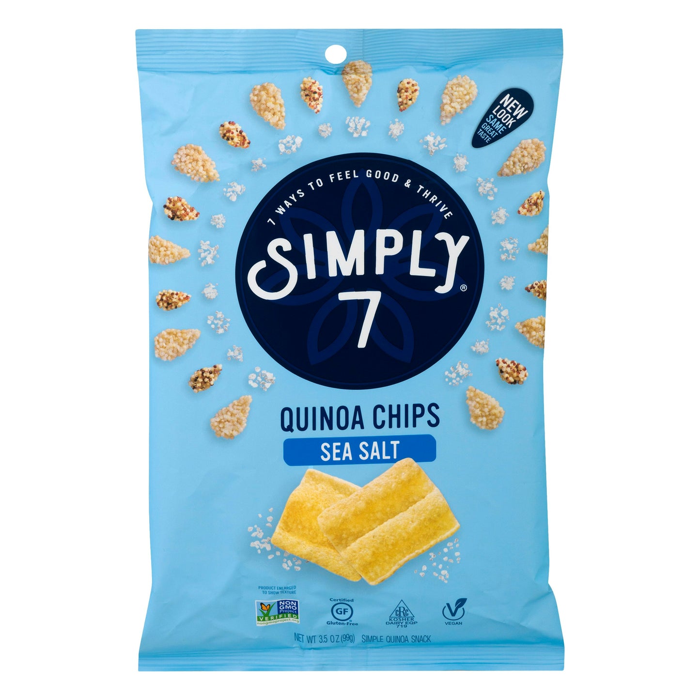 Simply 7 Chip Quinoa Sea Salt 3.5 oz (Pack of 8)