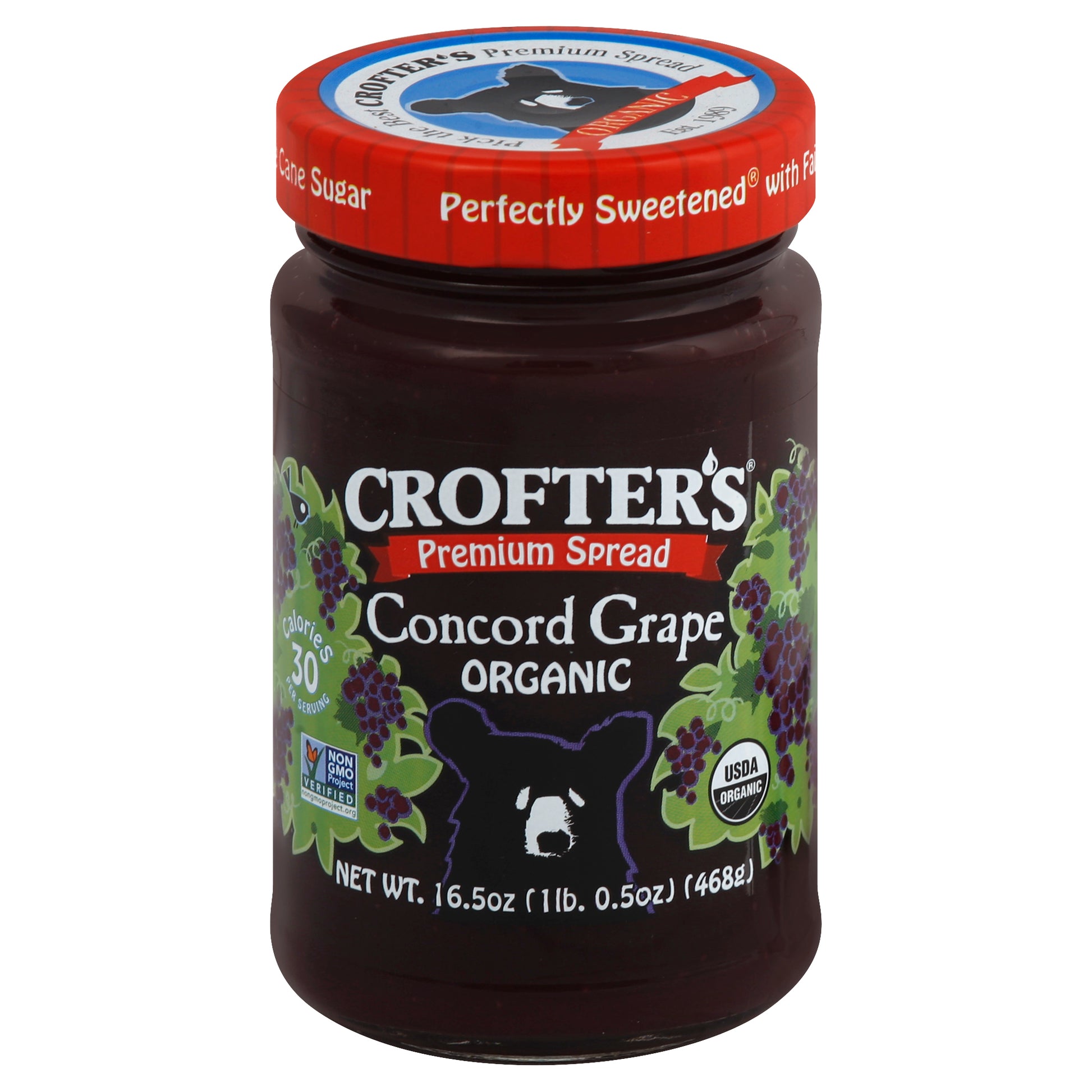 Crofters Fruit Spread Concord Grape 16.5 oz (Pack Of 6)