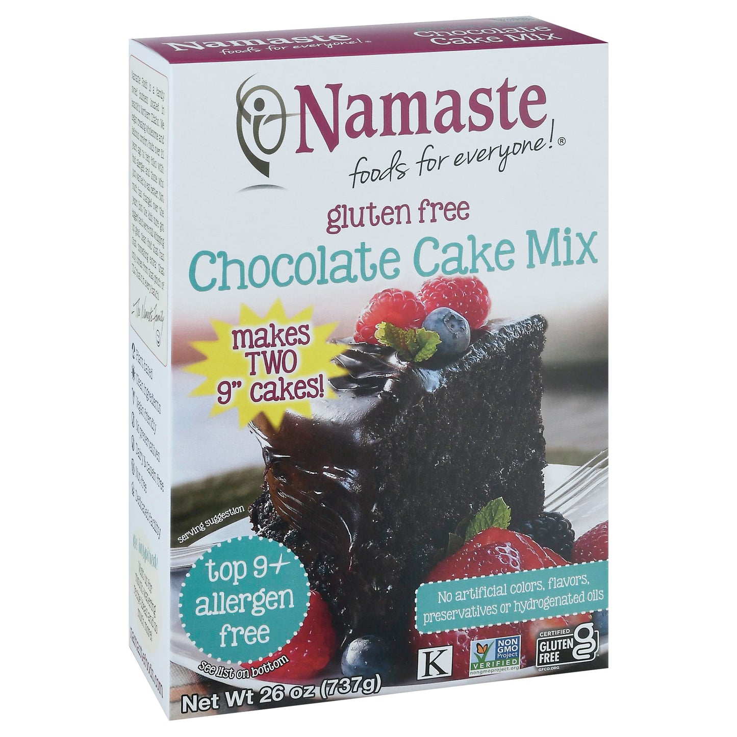 Namaste Foods Mix Cake Chocolate26 oz (Pack Of 6)