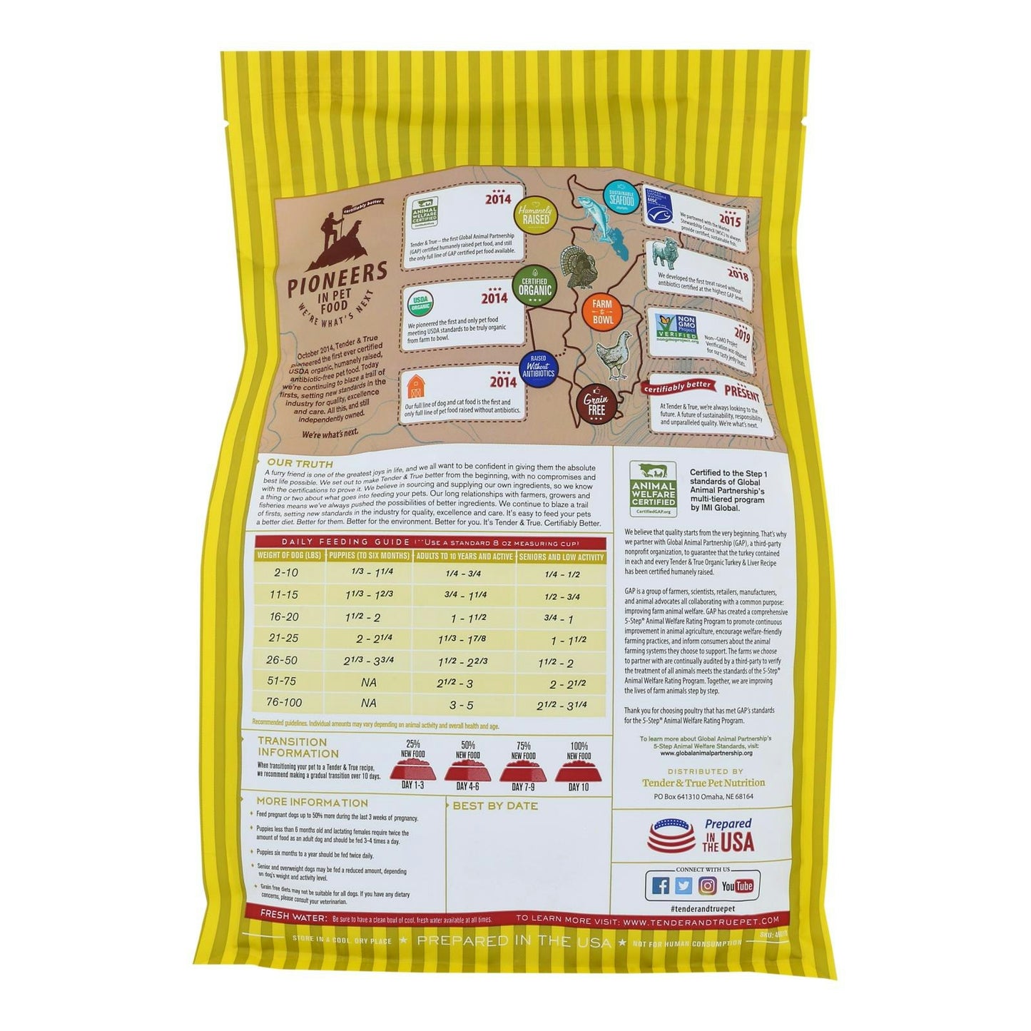 Tender & True Dog Food, Turkey And Liver 4 lb (Pack of 6)