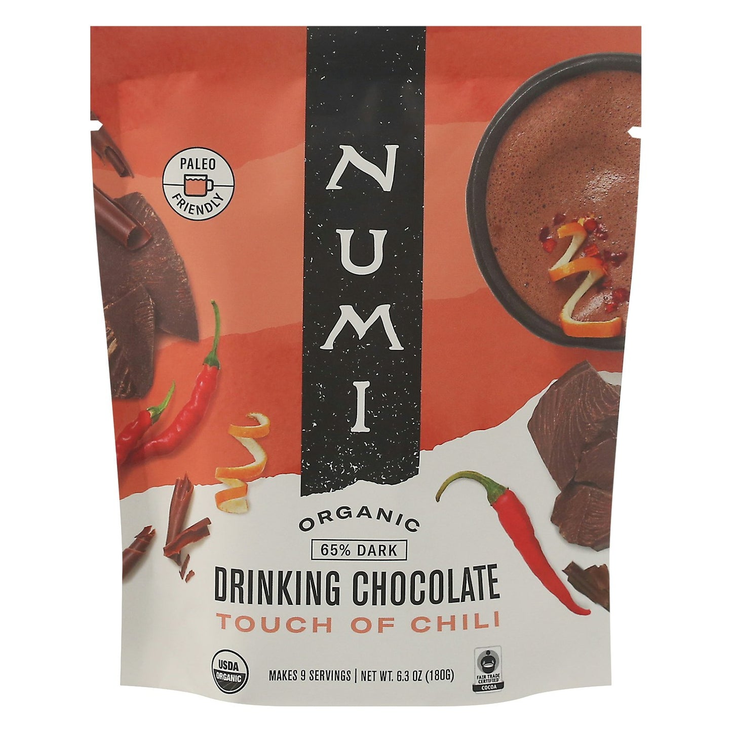 Numi Teas Drink Chocolate Touch Of Chili 6.3 Oz Pack of 6