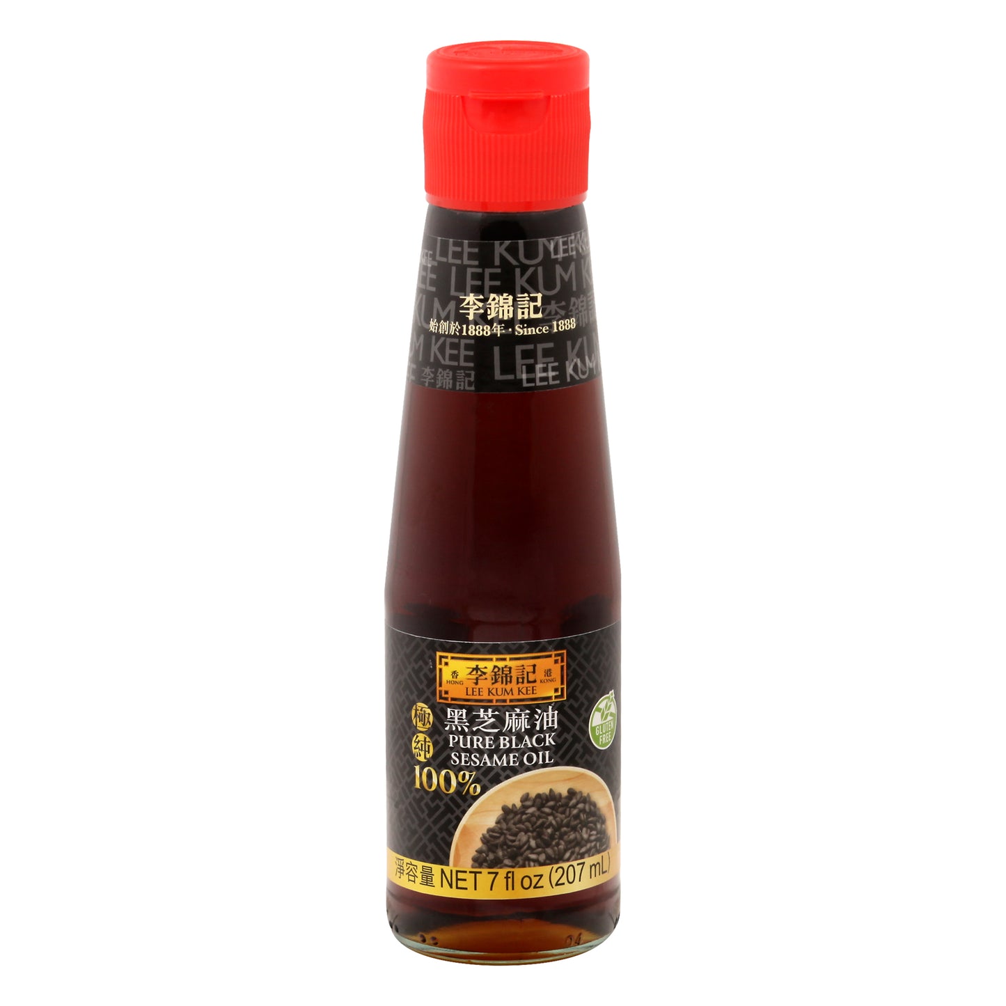 Lee Kum Kee Oil Sesame Black Pure 7 FO (Pack Of 12)