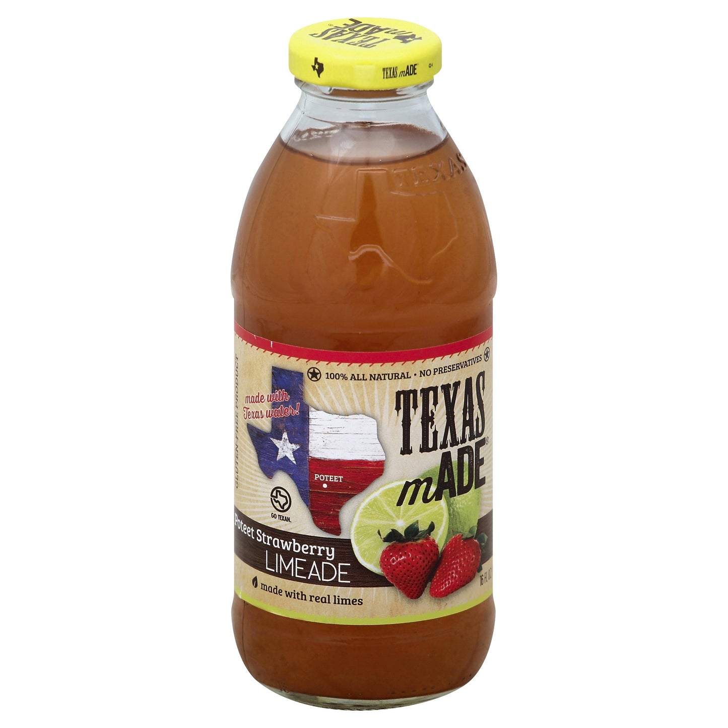 Texasmade Limeade Poteet Strawberry 16 Fo Pack of 12