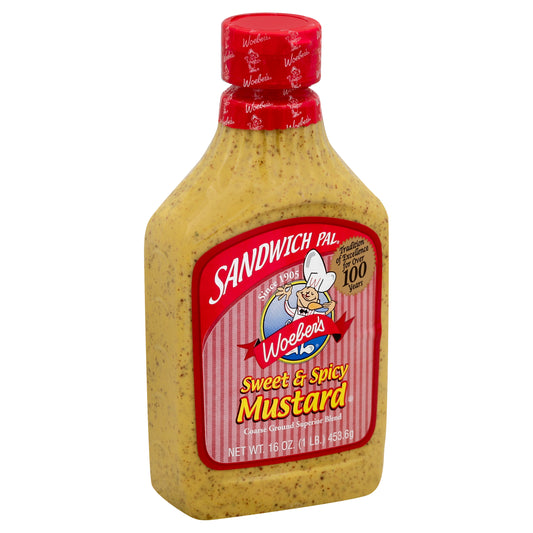 Woeber Mustard Sandwich Pal Sweet Spicy 16 oz (Pack Of 6)