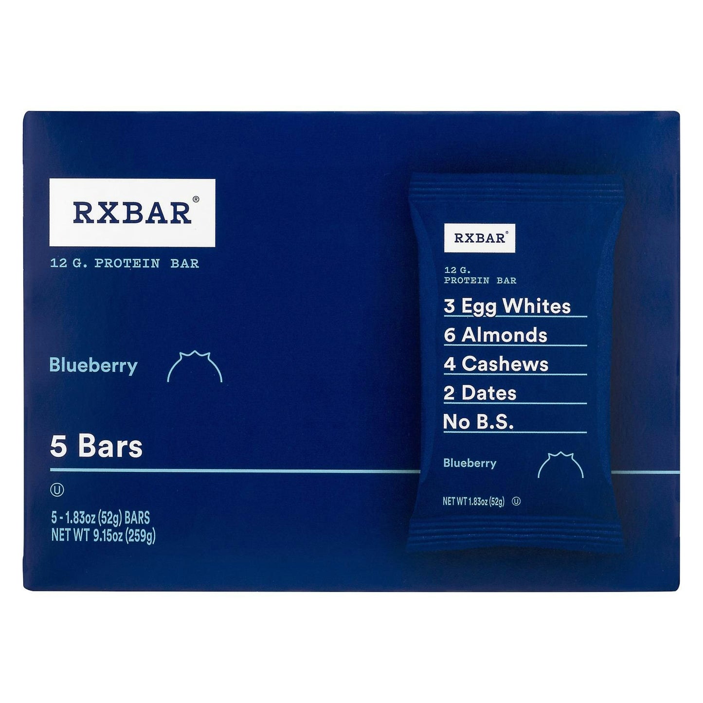 RXBAR - Protein Bar Blueberry 5/1.83 oz (Pack of 6)