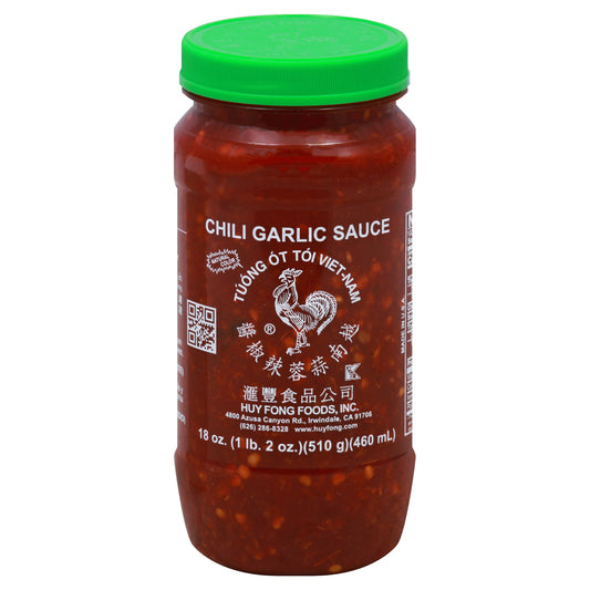 Huy Fong Sauce Chili Garlic 18 Oz (Pack of 12)