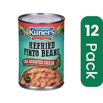 Kuners Bean Refried Chilies 15.5 Oz (Pack Of 12)