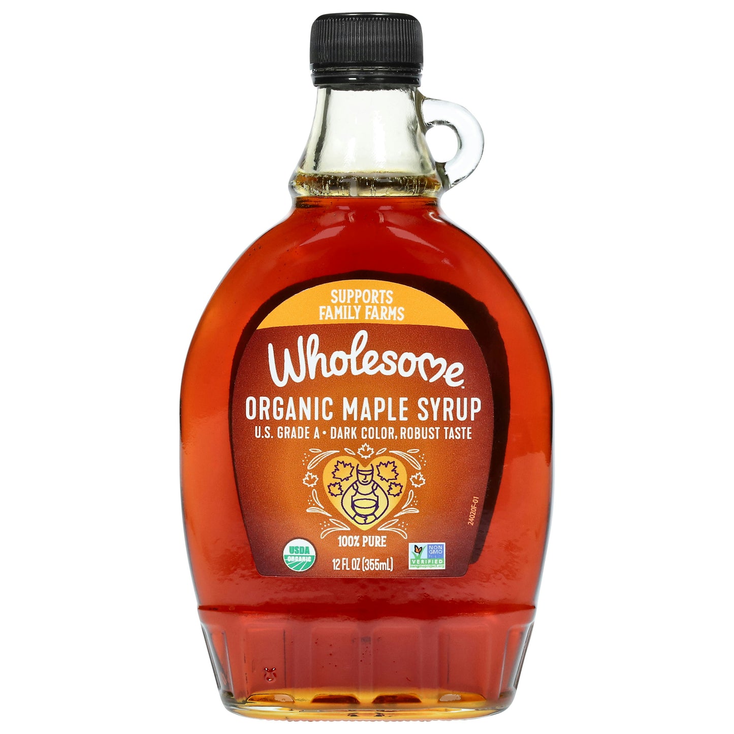 Wholesome Syrup Dark Maple Organic 12 fl oz (Pack of 12)