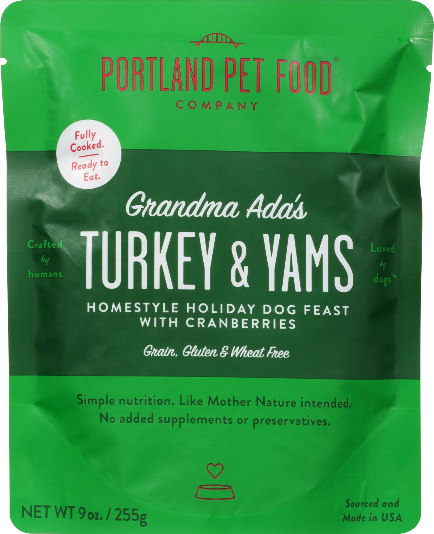 Portland Pet Food Company Meal Dog Turkey & Yams 9 Oz Pack of 8